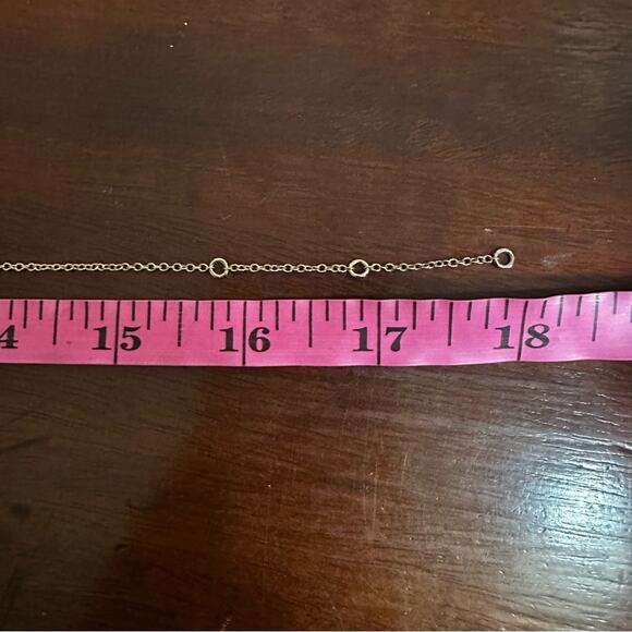 COACH Open Circle Round Stone Rose Gold Chain Necklace Designer Minimalist Retro - Picture 6 of 12